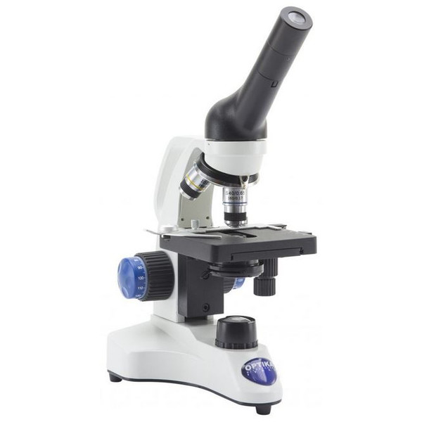 Optika Microscópio B-20CR, Monóculo, LED, com pilhas recarregáveis