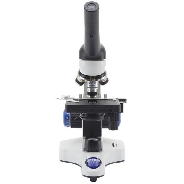 Optika Microscópio B-20CR, Monóculo, LED, com pilhas recarregáveis