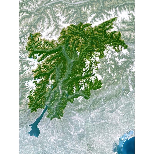 Planet Observer Mapa regional região Trentino -Alto Adige