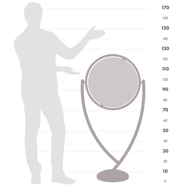 Zoffoli living Globo com pedestal Colombo Apricot 50cm