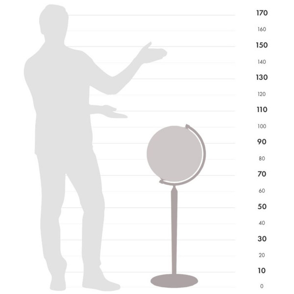 Zoffoli Globo com pedestal Vasco da Gama Apricot 40cm