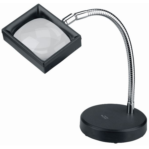 Schweizer Lupa Lente de ampliação de bancada, base de mesa em Plástico, 3x/100x75mm, asférica