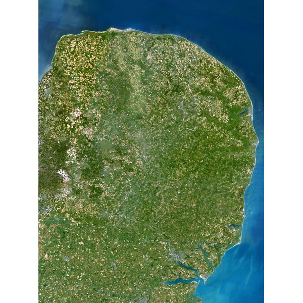Planet Observer Mapa regional Região East Anglia