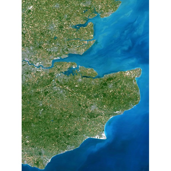Planet Observer Mapa regional Região Kent & Thames Estuary
