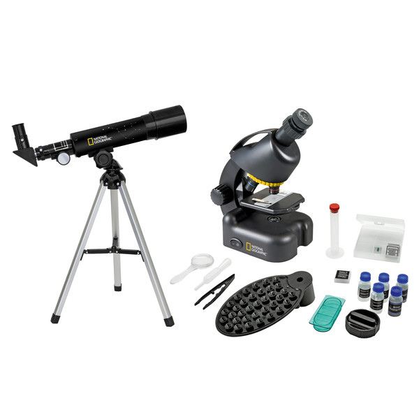 National Geographic Conjunto de telescópio e microscópio com Adaptador de imagem para smartphone