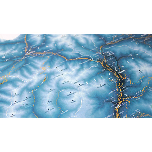 Marmota Maps Mapa regional Azul de esqui do Tirol do Sul