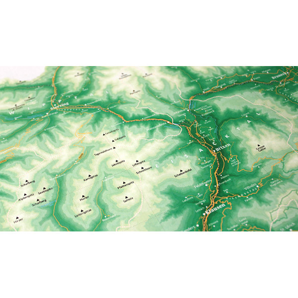 Marmota Maps Mapa regional South Tyrol Mountain Green