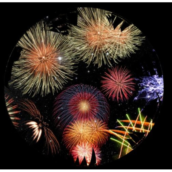 astrial Deslize para o Planetário Homestar da Sega, com fogos de artifício cénicos