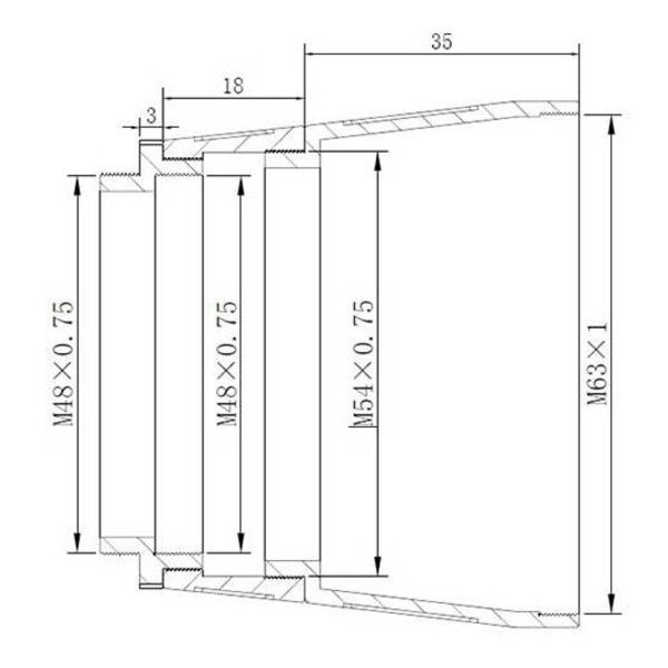 TS Optics Adaptadores M63/T2