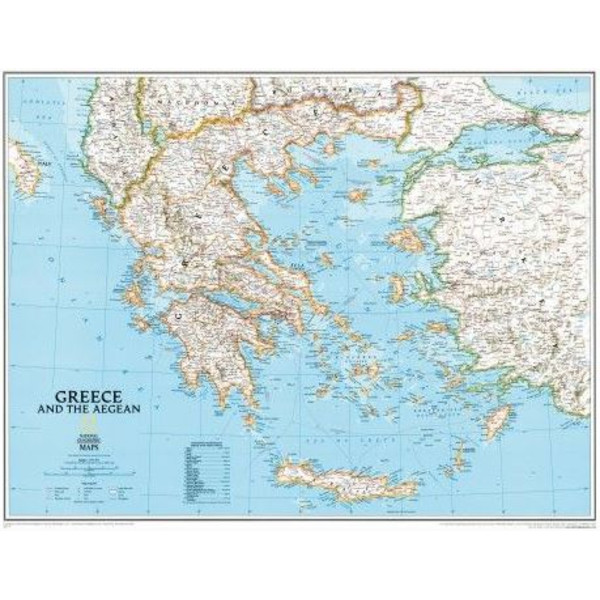 National Geographic Mapa Grécia laminado