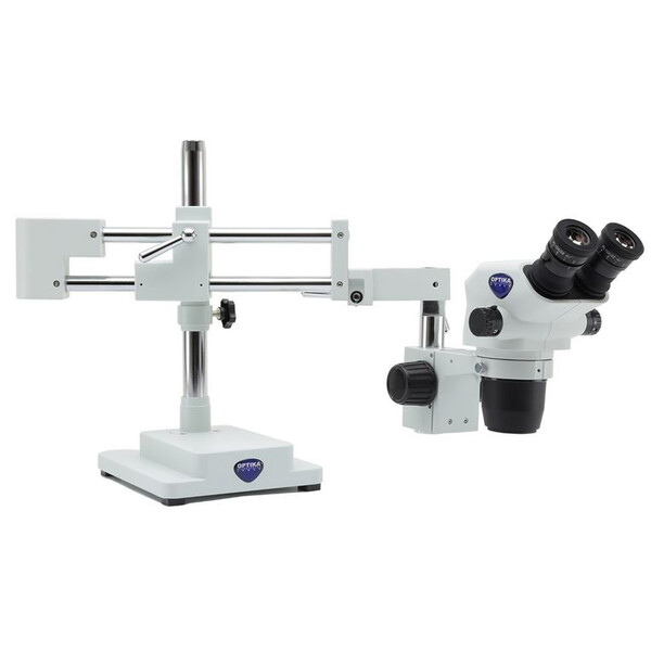 Optika Microscópio estéreo zoom SZO-9, bino, 6.7-45x, überhängend, 2-Arm, ohne Beleuchtung