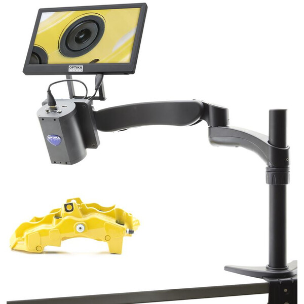 Optika Microscópio IS-03, zoom opt. 1x-14x, câmara 2MP, ecrã de 11,5 polegadas