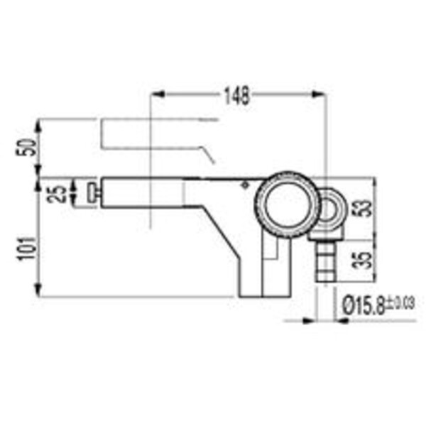 Nikon Suporte da cabeça Kopfhalterung C-FMB, mit Trieb, für 1-armig überhängende Stative (Typ B)