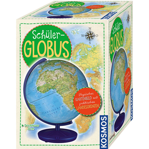 Kosmos Verlag Globos para crianças Schülerglobus physisch 26cm