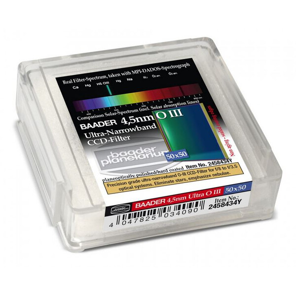 Baader Filtro OIII de banda ultra-narrowband 4.5nm 50x50mm