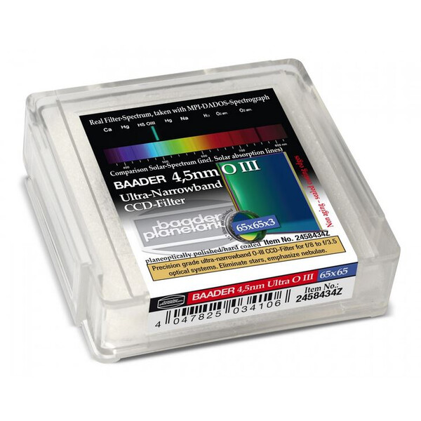 Baader Filtro Ultra-Narrowband 4.5nm OIII 65x65mm