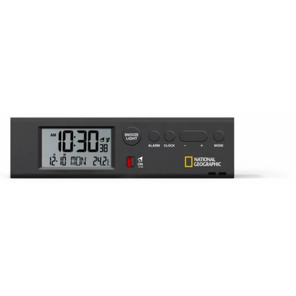 National Geographic Relógio World Time Clock with Temperature and Flashlight