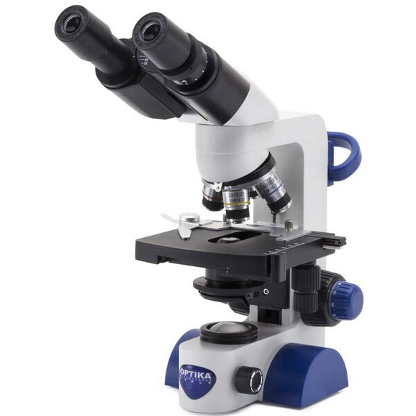 Optika Microscópio B-67 , bino, 40-600x, LED, bateria recarregável, Mesa cruzada