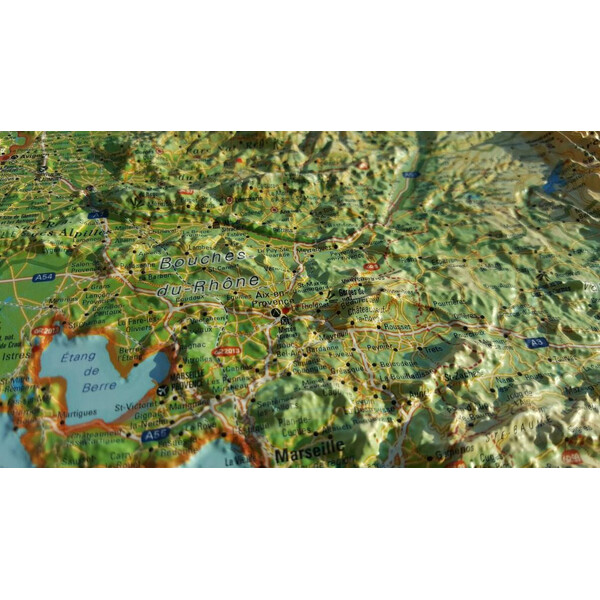 3Dmap Mapa regional La Provence-Alpes-Cotes d'Azur