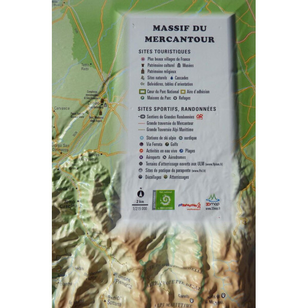 3Dmap Mapa regional Le Massif du Mercantour