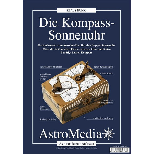 AstroMedia Kit sortimento O Relógio Solar com Bússola