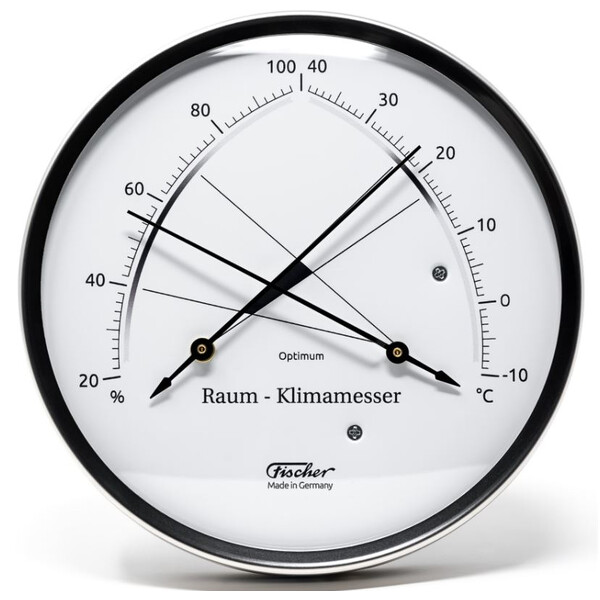 Fischer Estação meteorológica room climate meter stainless steel synthethic