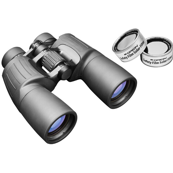 Orion Binóculo 10x50 E-Serie com conjunto de filtros solares