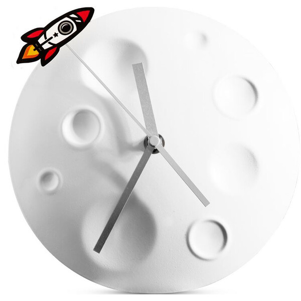 suck UK Relógio Rocket Moon Clock