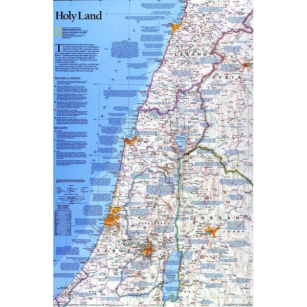 National Geographic Mapa regional Terra Santa