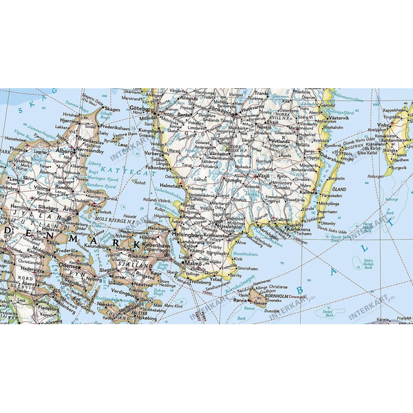 National Geographic Mapa regional Escandinávia