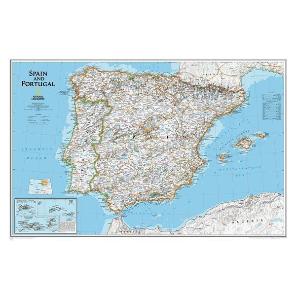 Mapa geológico completo de Portugal e Espanha