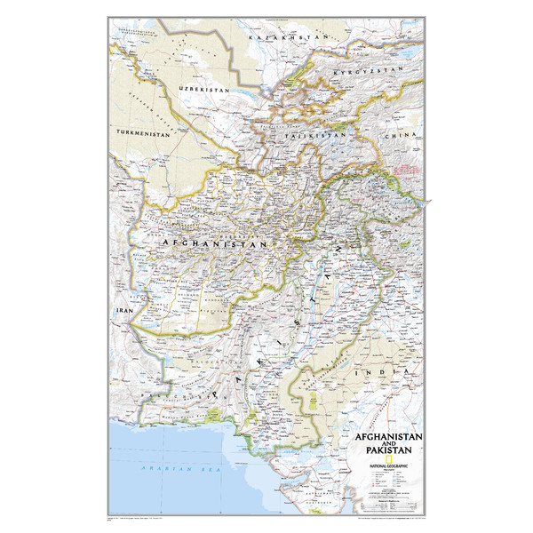National Geographic Mapa Afganistão - país em crise
