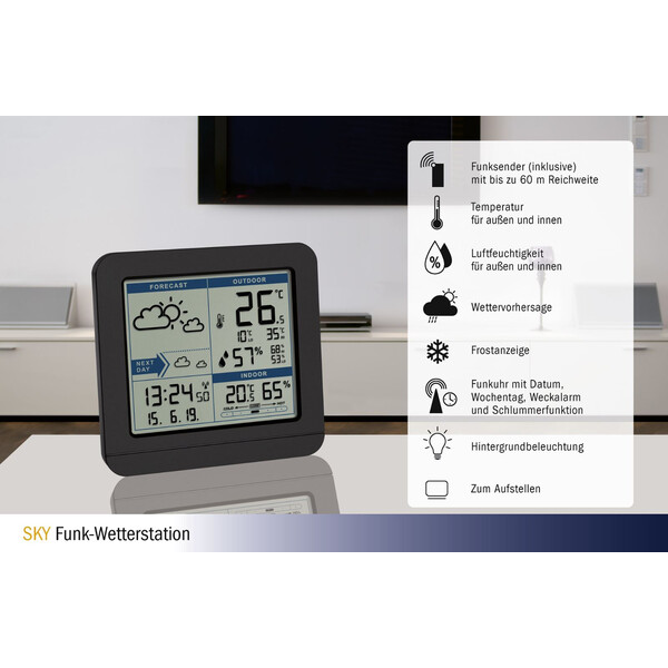 TFA Estação meteorológica Weather station Sky black