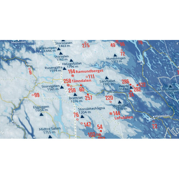 Marmota Maps Mapa regional Ski Resorts of Scandinavia