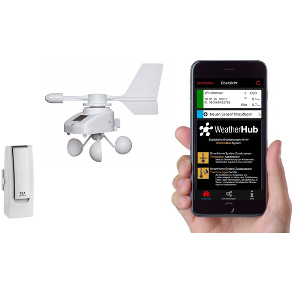 TFA Estação meteorológica WeatherHub Starter-Set with wireless wind meter