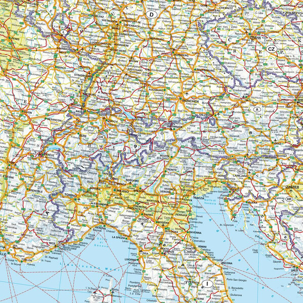 freytag & berndt mapa de continente Europe political with metal bars