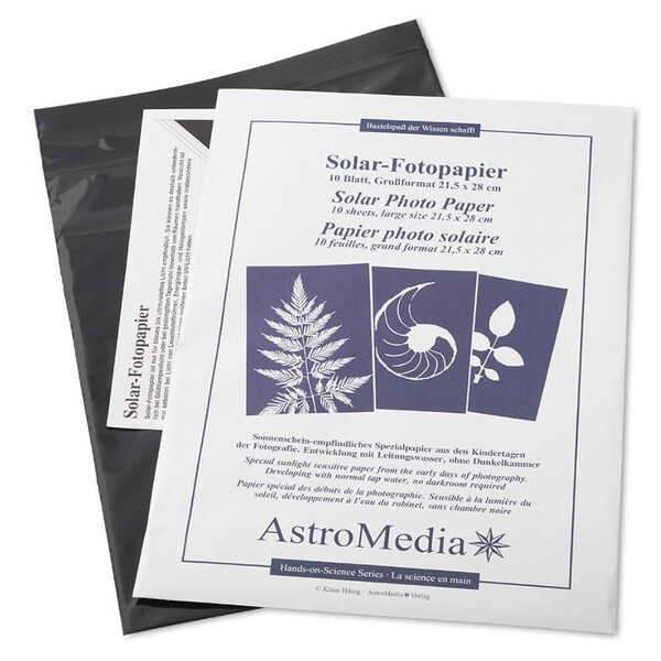 AstroMedia Kit sortimento Das Solar-Fotopapier 21,5 x 28 cm
