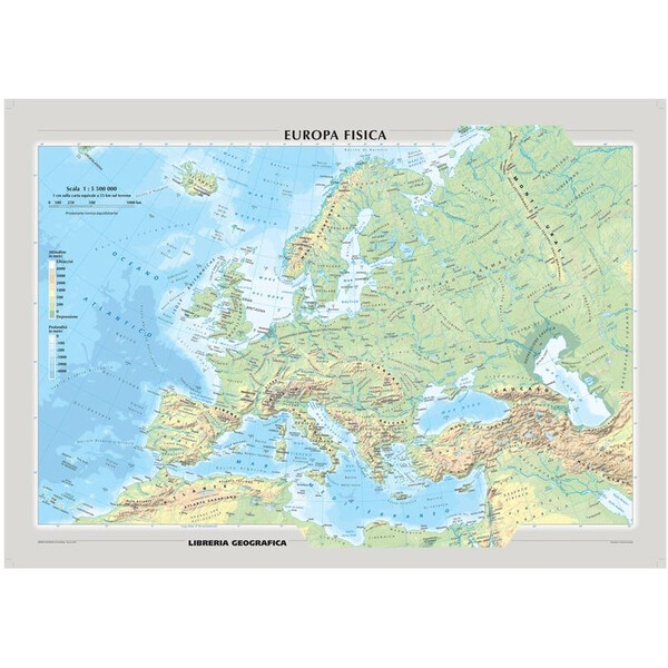 Libreria Geografica mapa de continente Europa fisica e politica