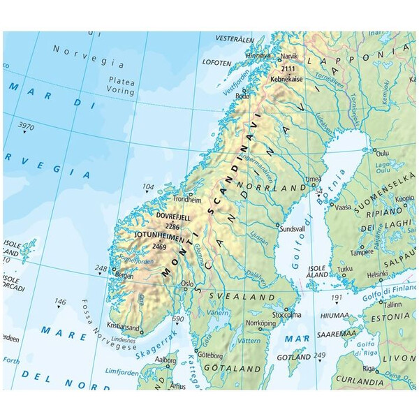 Libreria Geografica mapa de continente Europa fisica e politica