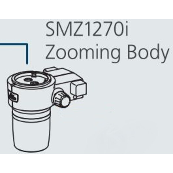 Nikon Cabeça estereoscópica SMZ-1270i Stereo Zoom Head, trino, 6.3-80x, click stop, ratio 12.7:1, 64 mm, 0-30°, WD 70 mm