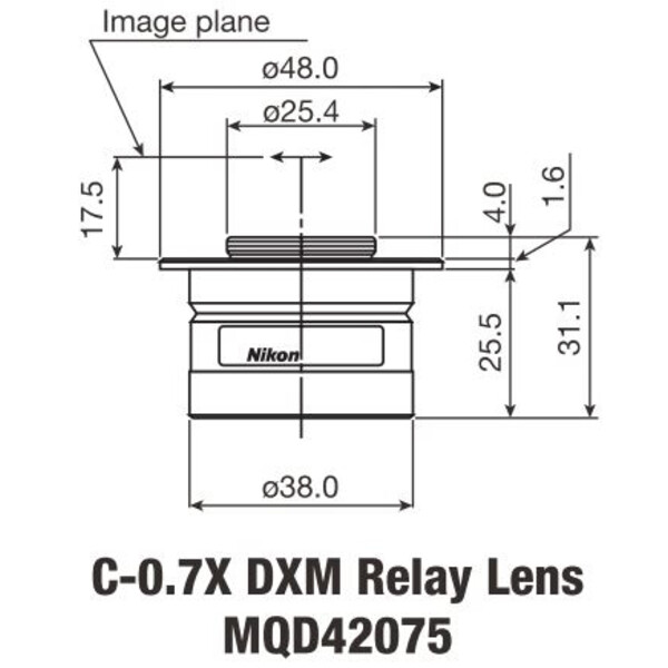 Nikon Adaptador de câmera C-Mount TV Adapter 0,7 x