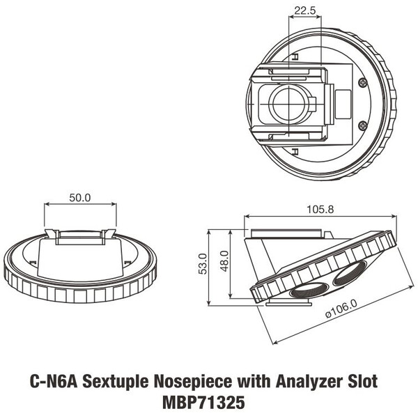 Nikon Nariz C-NA com ranhura para analisador