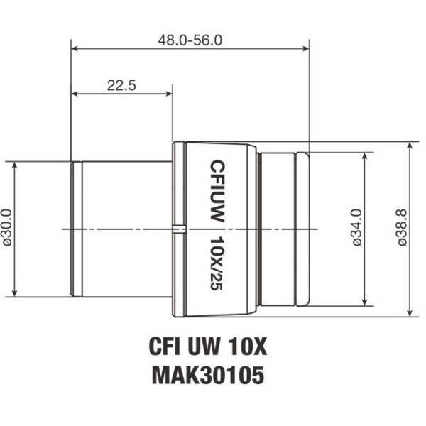 Nikon Ocular CFI Eyepiece UW 10X/25