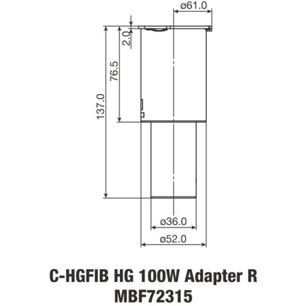 Nikon Adaptadores de fibra ótica C-HGFIB HG 100W ADP