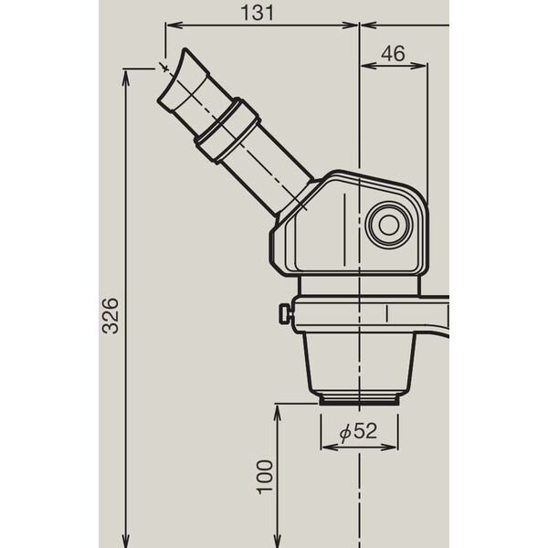 Nikon Microscópio estéreo zoom SMZ445, bino, 0.8x-3.5x, 45°, FN21, L.D.100mm, suporte de braço único