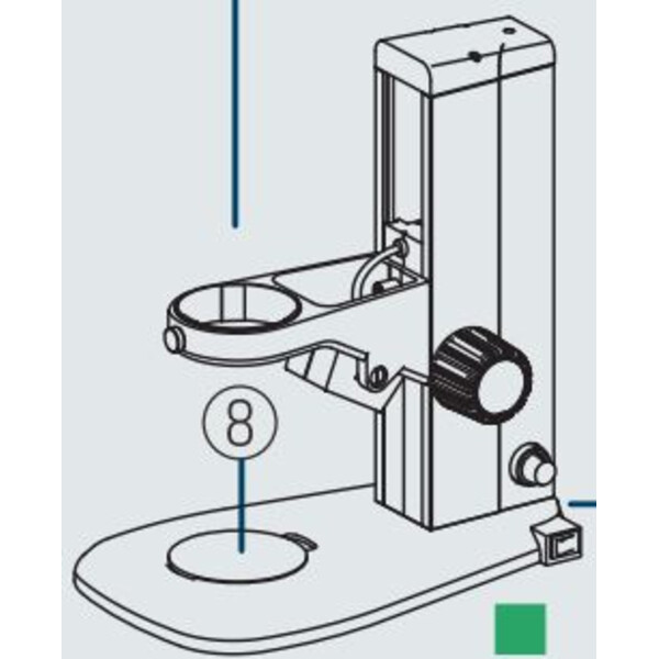 Nikon Microscópio estéreo zoom SMZ460, bino, 0.7x-3x, 60°, FN21, W.D.100mm, Auf- u. Durchlicht, LED