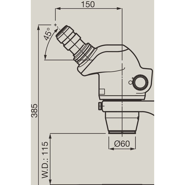 Nikon Microscópio estéreo zoom SMZ745, bino, 0.67x-5x,45°, FN22, W.D.115mm, Auf- u. Durchlicht, LED