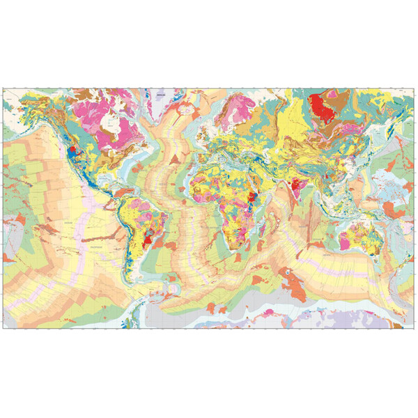 UKGE Mapa mundial Geological Map of the World 118cm x 98cm