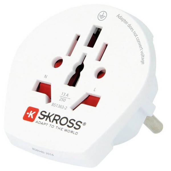 Skross Fonte de alimentação Reiseadapter World to Europe