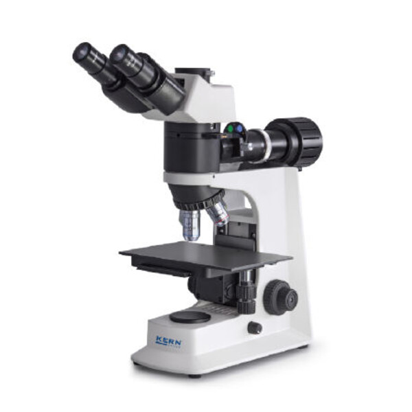 Kern Microscópio OKM 173, MET, POL, trino, Inf, planachro, 50x-400x, Auflicht, HAL, 30W